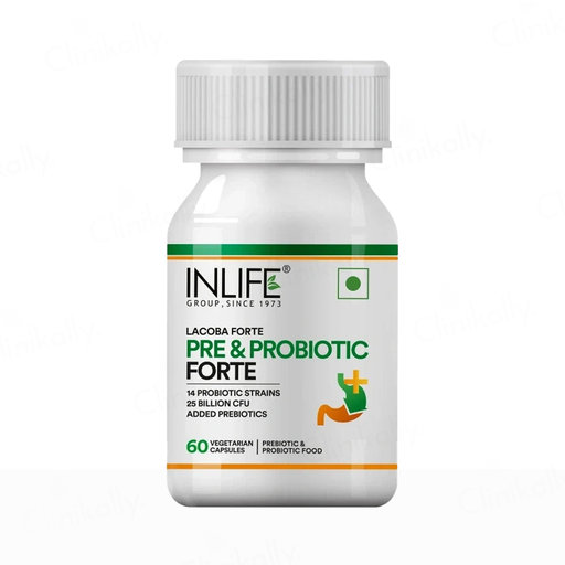 Inlife Lacoba Forte Pre & Probiotic 25 Billion CFU Capsule For Gut Health